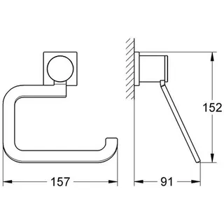 Grohe Allure Papierhalter ohne Deckel chrom – Bild 2
