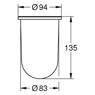 Grohe Ersatzglas Essentials 40393 für Toilettenbürstengarnitur 40374 – Bild 2