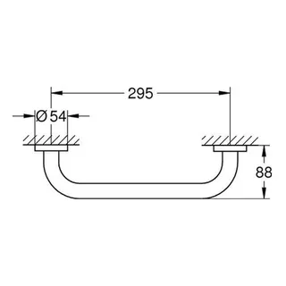 Grohe Wannengriff Essentials 40421 295mm Metall supersteel – Bild 2