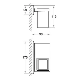 Grohe Allure Brilliant Ablage mit Mundspülglas 40503 chrom – Bild 2