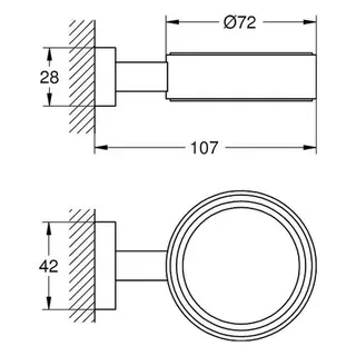 Grohe Essentials Cube Halter für Becher/Seifenschale/Seifenspender chrom – Bild 2