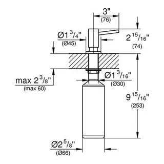 Grohe Spülmittelspender Cosmopolitan 0,4l, chrom – Bild 2