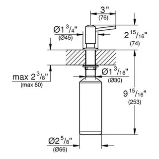 Grohe Seifenspender Contemporary 40536 Vorratsbehälter 0,4 l, supersteel – Bild 2