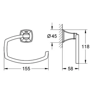 Grohe WC-Papierhalter Grandera 40625 chrom/gold – Bild 2