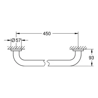 Grohe Wannengriff Essentials 40793 450mm Metall supersteel – Bild 2