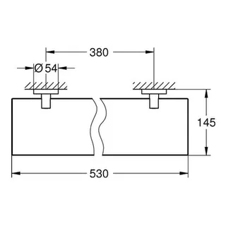 Grohe Ablage Essentials 40799 600mm Material Glas / Metall supersteel – Bild 2