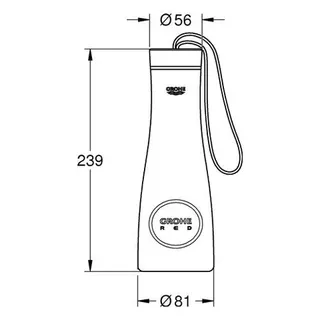 Grohe Red Thermo-Trinkflasche 40919 aus Edelstahl Volumen 450 ml – Bild 2