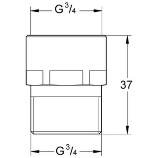 Grohe WAS-Schlauchplatzsicherung 41001 DN20 für 1/2"-Schläuche chrom – Bild 2