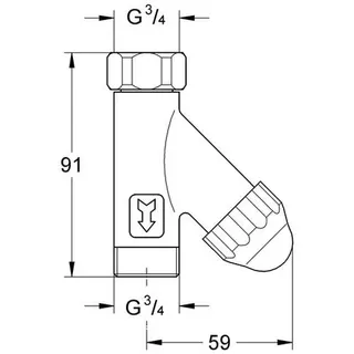 Grohe WAS Schrägfilter bis 80 Gr. C mit Klarsicht-Kappe chrom – Bild 2