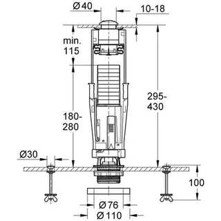 Grohe Eco-Ablaufventil AV1 42297 Druckknopfbetätigung mit Eco-Taste – Bild 2