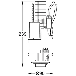 Grohe 2-Mengen-Ablaufventil 42774 für Wandeinbau-Spülkästen 6l/3l – Bild 2