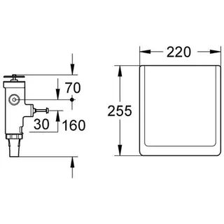 Grohe WC-Druckspüler Wandeinbau Austauscharmatur – Bild 2