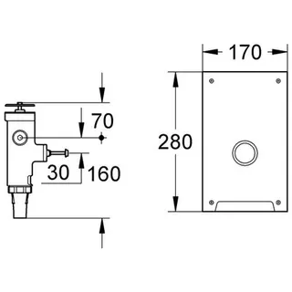 Grohe WC-Druckspüler Wandeinbau Austauscharmatur – Bild 2