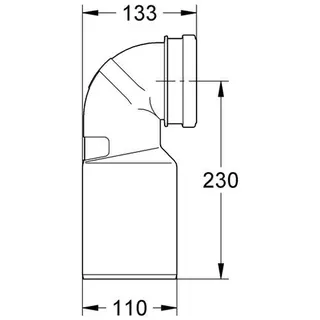 Grohe Ablaufbogen 42946 DN80/100 schwarz für Installationssysteme – Bild 2