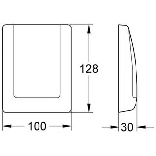 Grohe Classic-Abdeckplatte 43048 für Urinal weiß – Bild 2