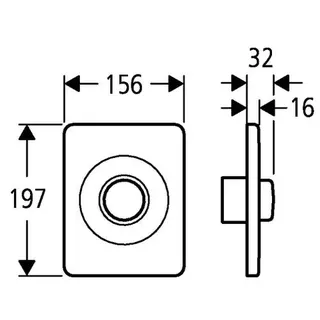 Grohe Deckplatte 43193 Edelstahl mit Druckknopfbetätigung – Bild 2