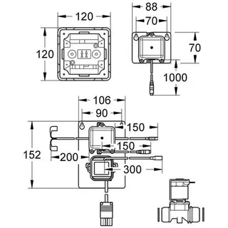 Grohe Austausch-Elektronik Radar 43863 für Urinal-Unterputz-Radar Altanlagen – Bild 2