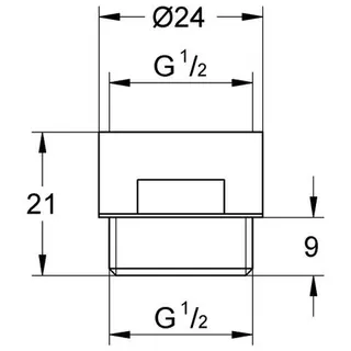 Grohe Durchflusskonstanthalter 45282 für Hand- und Seitenbrausen DN15 – Bild 2