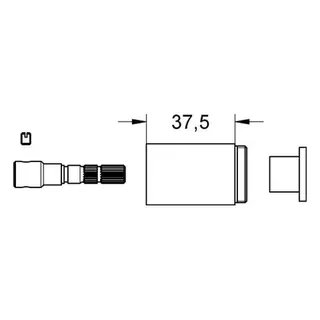 Grohe Verlängerung 45565 L:42,5mm chrom – Bild 2