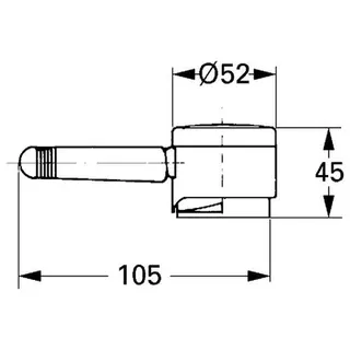 Grohe Hebelkopf 46043 für Ladylux Spültischbatterie weiß – Bild 2