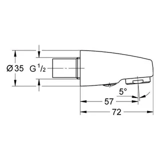 Grohe Auslaufbrause 46103 für Europlus alt Waschtischbatterie chrom – Bild 2