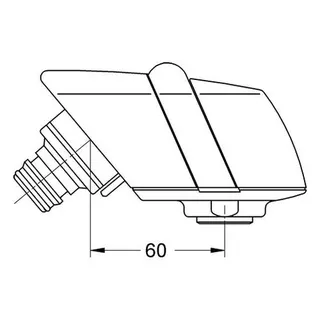 Grohe Auslaufbrause 46108 Europlus alt/ THM-2000-AP für Wannenbatterie chrom – Bild 2