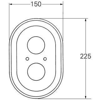 Grohe Rosette oval 47188 für Autom. 2000/ Sentosa alt 225x150 chrom – Bild 2