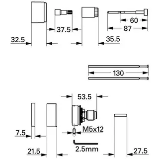 Grohe Verlängerungsset 47249 für Automatic 2000 Spezial 27,5mm chrom – Bild 2