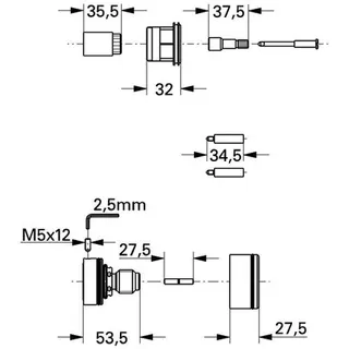 Grohe Verlängerungsset 47358 27,5mm – Bild 2
