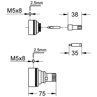 Grohe Verlängerungsset 47781 27,5 mm passend für 33500 – Bild 2