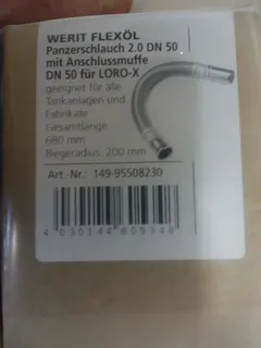 Werit FLEXÖL Panzerschlauch 600 mm