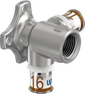Uponor S-Press Doppel-Wandscheibe IG Smart Aqua 90°, lang