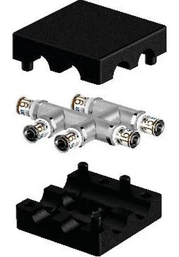 Uponor S-Press Kreuzfitting mit Dämmbox Smart Radi