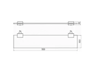 Emco Glasablage System 2, chrom, 500 mm . – Bild 2