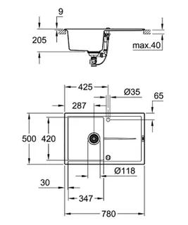 Grohe K400 Kompositspüle mit Abtropffläche (granit grau) – Bild 2