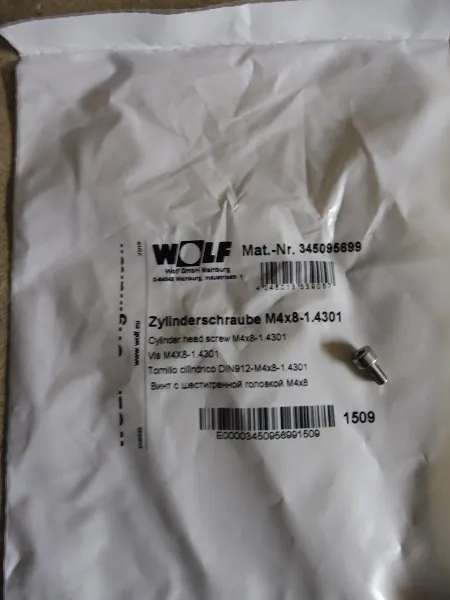 Wolf Zylinderschraube M4X8-1.4301 DIN912