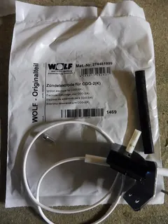 Wolf Zündelektrode mit Kabeldurchführung und Kabel, für CGG-2(K) ab 11/2008