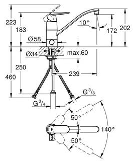Grohe Eurosmart Cosmopolitan Spültisch Armatur mit integriertem Geräteabsperrventil – Bild 2