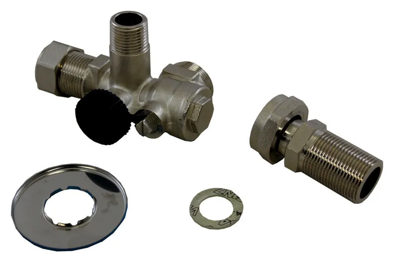 Wolf Eckwartungshahn 3/4" m. KFE-Hahn m. Sicherheitsventil 1/2" für Unterputz