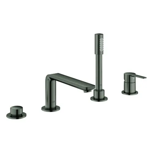 Grohe Lineare 4-Loch Wannenkombination (hard graphite gebürstet)