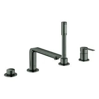 Grohe Lineare 4-Loch Wannenkombination (hard graphite gebürstet)