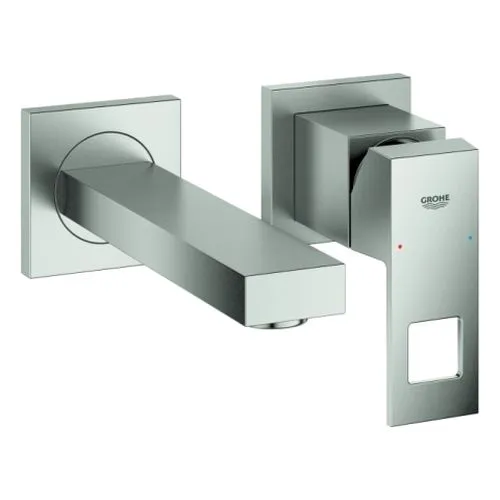 Grohe Eurocube 2-Loch Waschtisch-Fertigset 171 mm (supersteel)