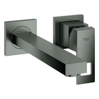 Grohe Eurocube 2-Loch Waschtisch-Fertigset (hard graphite gebürstet)