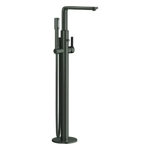 Grohe Lineare Wannen-Fertigset für Bodenmontage (hard graphite gebürstet)