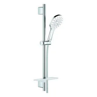 Grohe Rainshower 130 Brauseset mit 600 mm Stange, 9,5l/min (moon white/chrom)