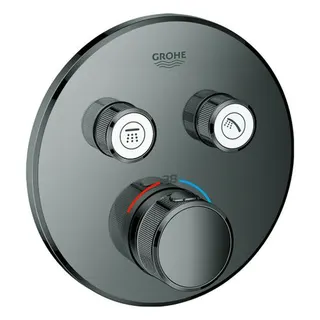 Grohe Grohtherm SmartControl Thermostat-Fertigset mit 2 Absperrventilen (hard graphite)