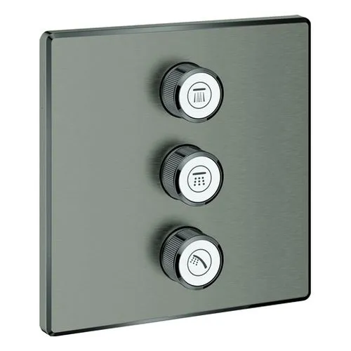 Grohe Grohtherm SmartControl UP-Ventil-Fertigset 3-fach (hard graphite gebürstet)