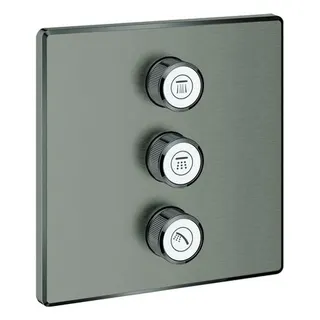 Grohe Grohtherm SmartControl UP-Ventil-Fertigset 3-fach (hard graphite gebürstet)