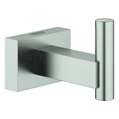 Grohe Essentials Cube Bademantelhaken, Metall (supersteel)
