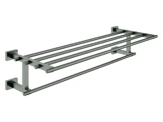 Grohe Essentials Cube Multi-Badetuchhalter 558 mm, Metall (hard graphite gebürstet)